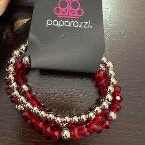 Red & Silver bracelet set